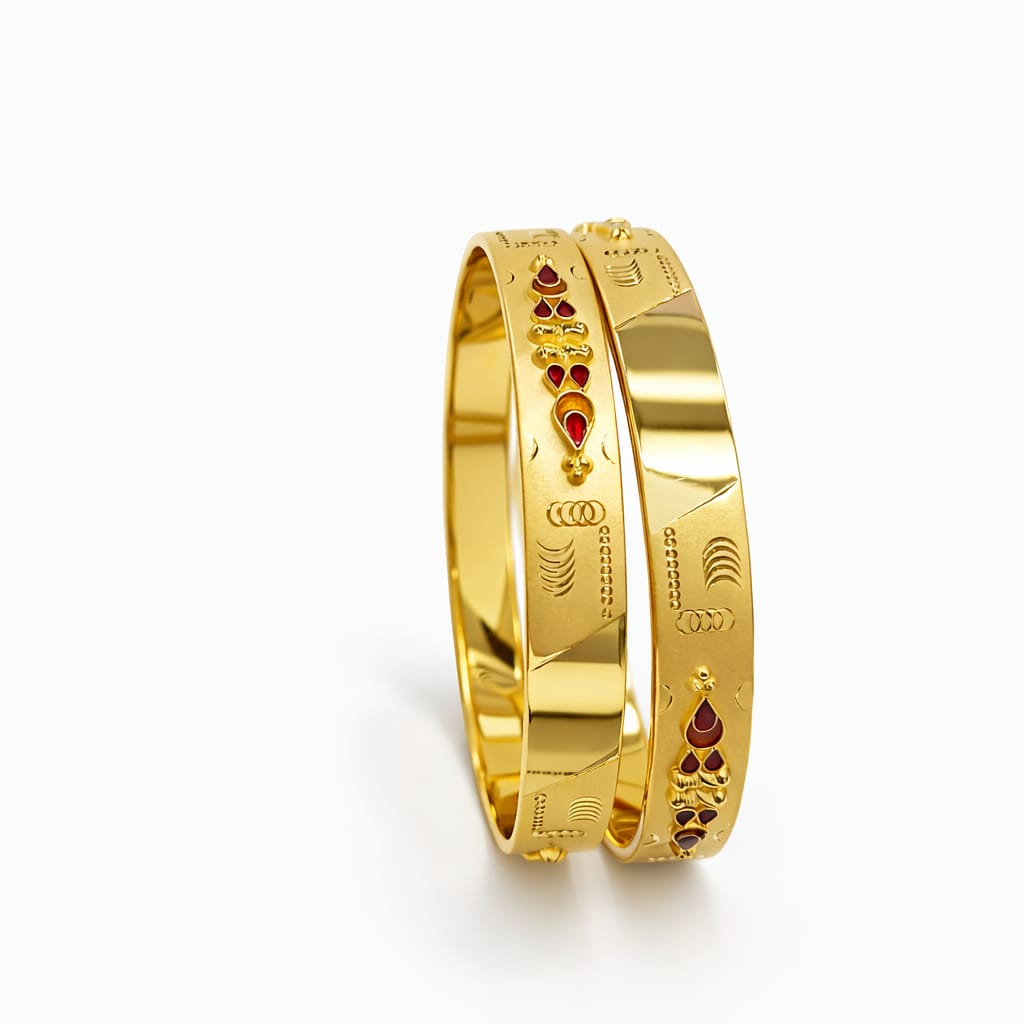 25gms Half round Bangles