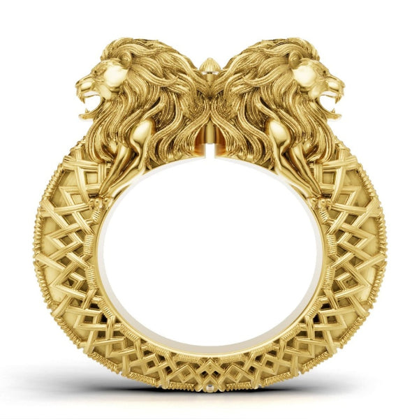 Lion heads design Electroforming kada