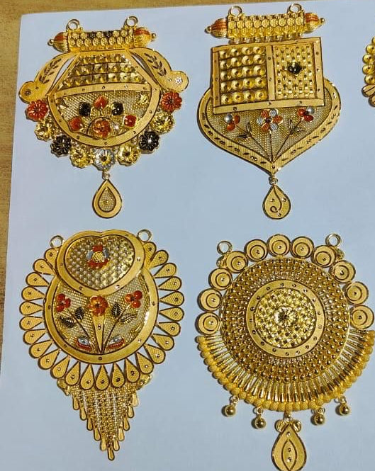 6gms Flower design mangalsutra pendant
