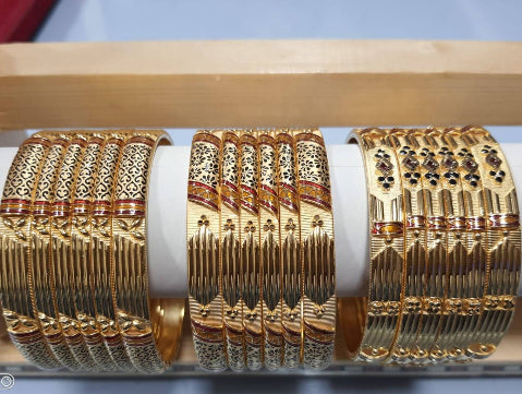 70gms fancy Half round Bangles
