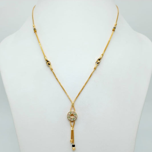 circle pendant Short Mangalsutra