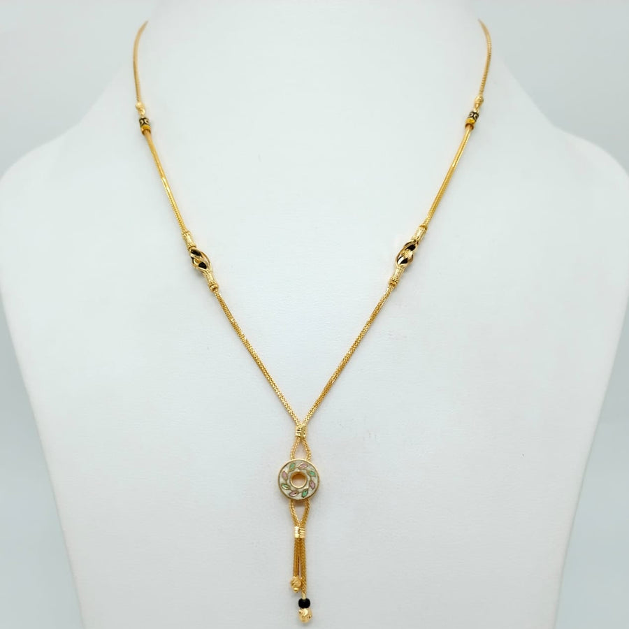 circle pendant Short Mangalsutra