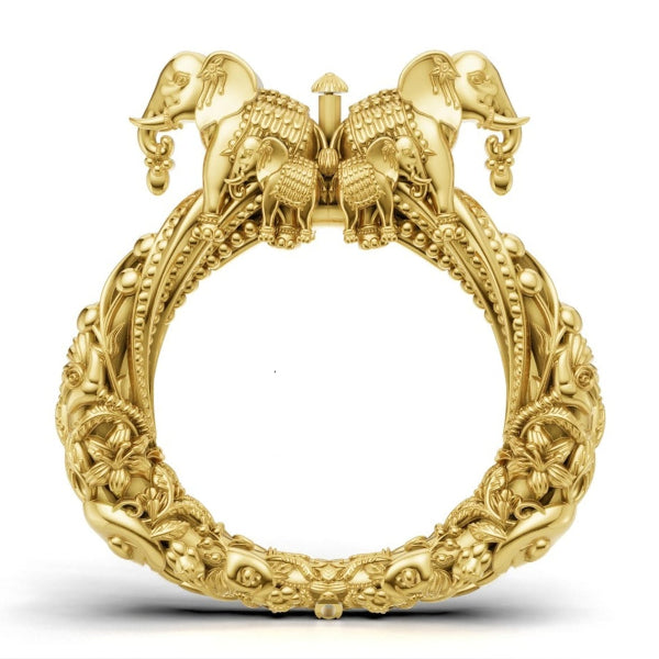 Elephant design Electroforming kada