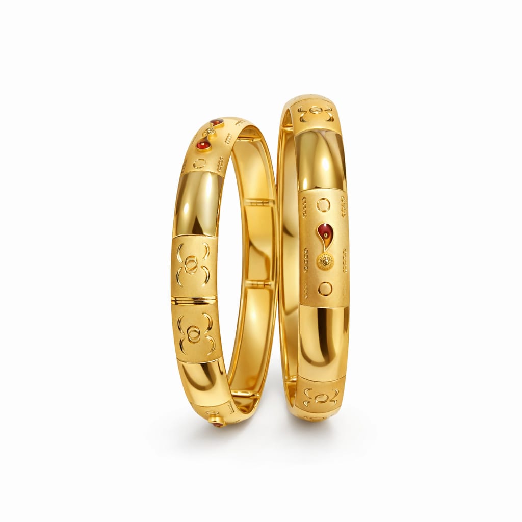 30gms Half round Bangles