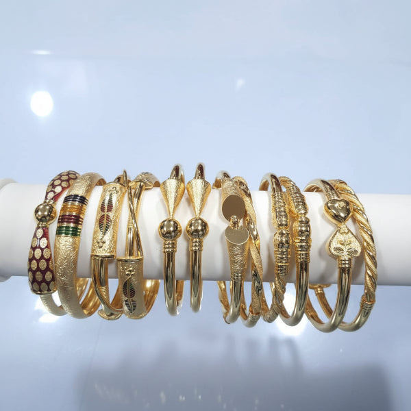 37gms fancy Half round Bangles