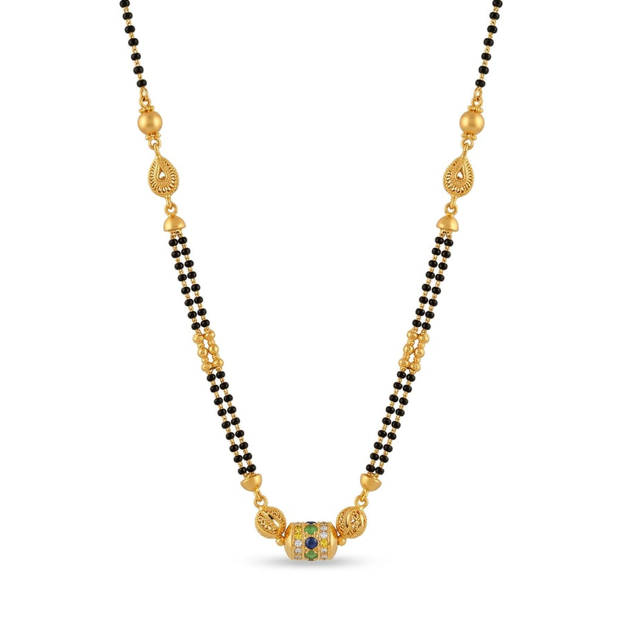 10gms Short Mangalsutra with ball pendant