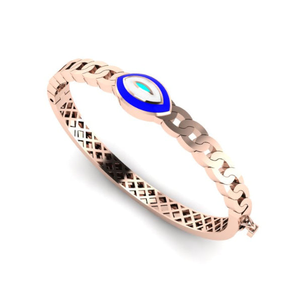 Evil eye Rose gold kada