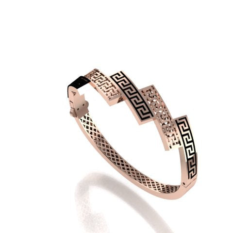Zig zag Rose gold kada