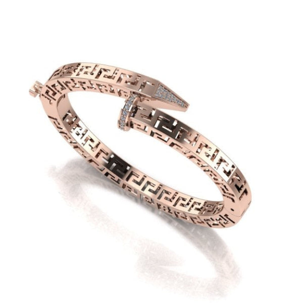 Snake design Rose gold kada