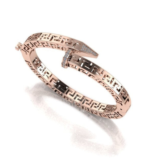 Snake design Rose gold kada