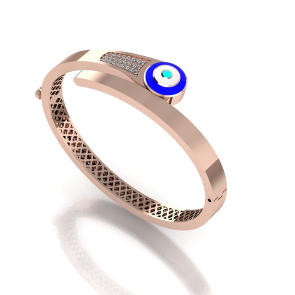 Evil eye Rose gold kada
