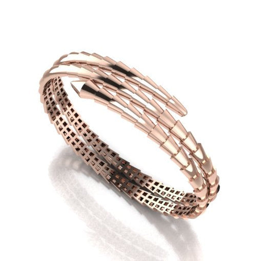 Snake design Rose gold kada
