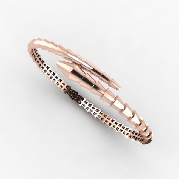 Snake design Rose gold kada