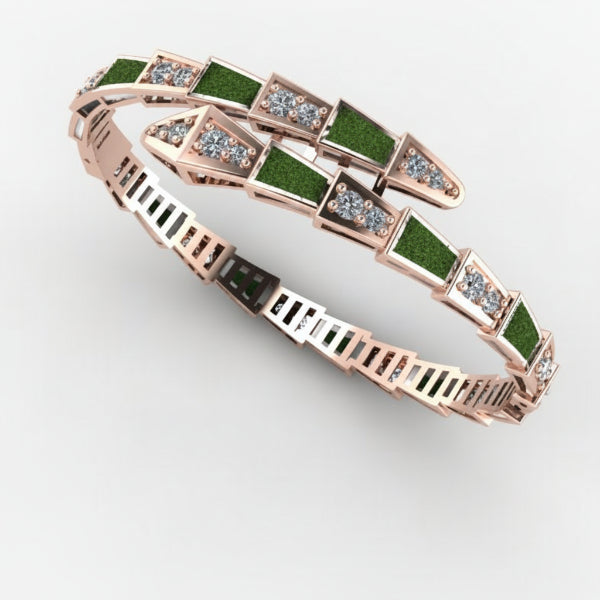 Snake design Rose gold kada