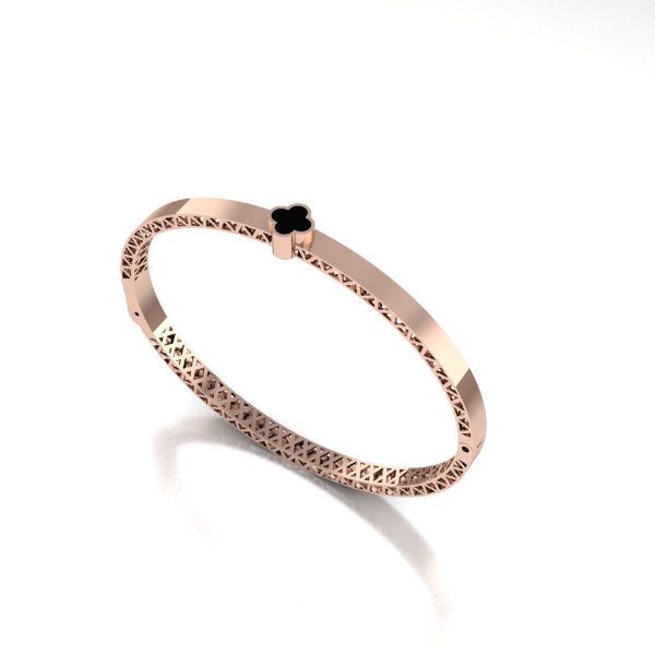 Flower design Rose gold kada