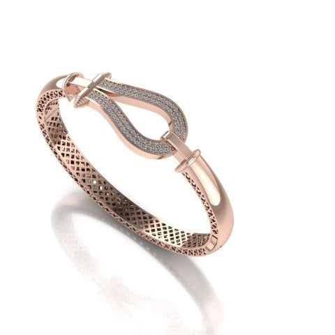 U shape Rose gold kada