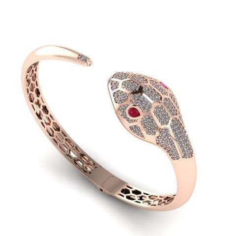 snake design Rose gold kada