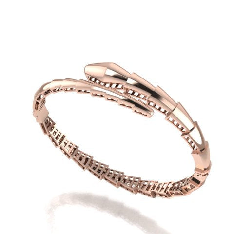 Snake design Rose gold kada