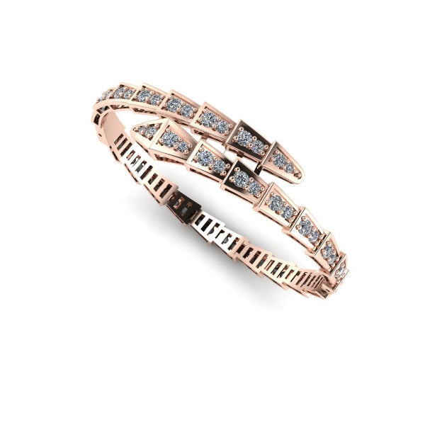Snake design Rose gold kada