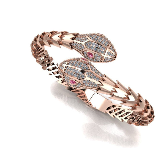 Snake design Rose gold kada