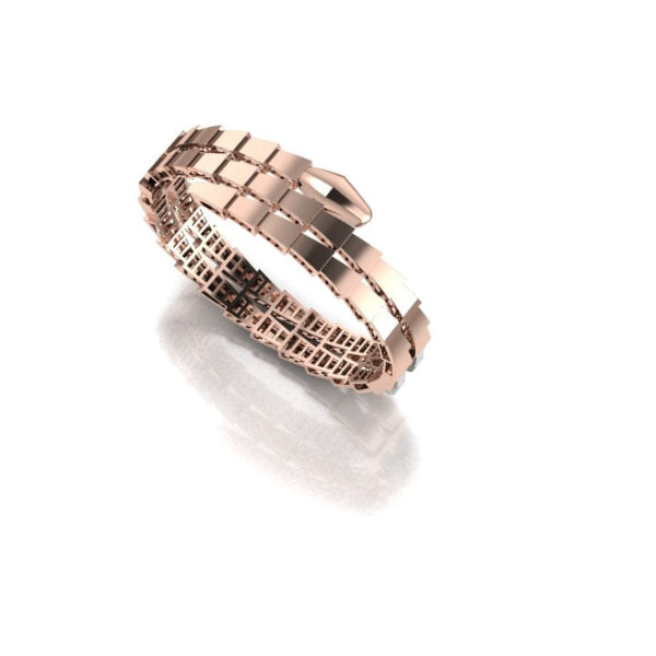 Snake design Rose gold kada