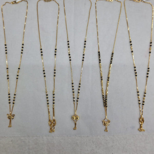 Short Mangalsutra with butterfly pendant